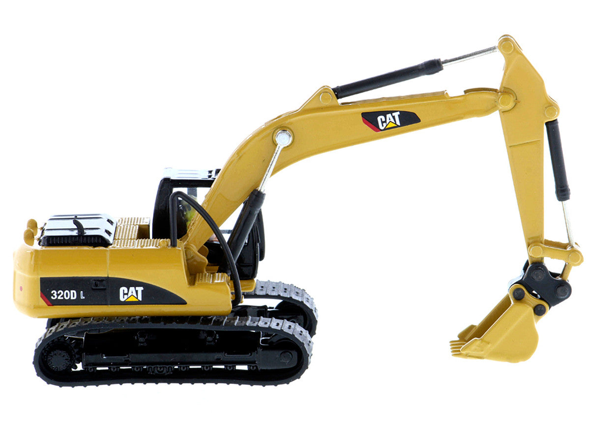 CAT Caterpillar 320D L Hydraulic Excavator with Multiple Work Tools and Operator "High Line" Series 1/87 (HO) Scale Diecast Model by Diecast Masters-2