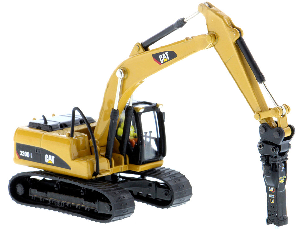 CAT Caterpillar 320D L Hydraulic Excavator with Multiple Work Tools and Operator "High Line" Series 1/87 (HO) Scale Diecast Model by Diecast Masters-4