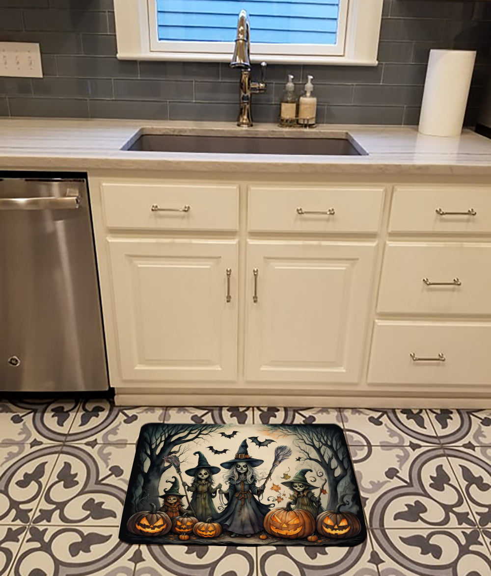 Witches Spooky Halloween Memory Foam Kitchen Mat-1