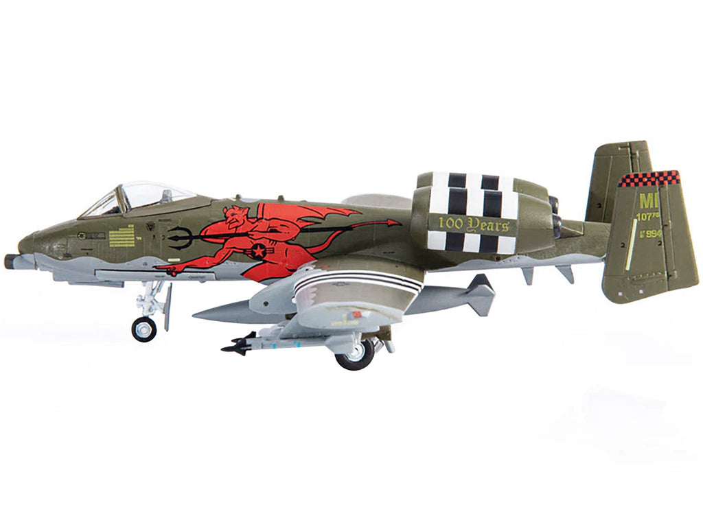 Fairchild Republic A-10A Thunderbolt II Aircraft "US Air Force 107th Fighter Squadron 100th Anniversary Edition" (2018) 1/144 Diecast Model by JC Wings-1