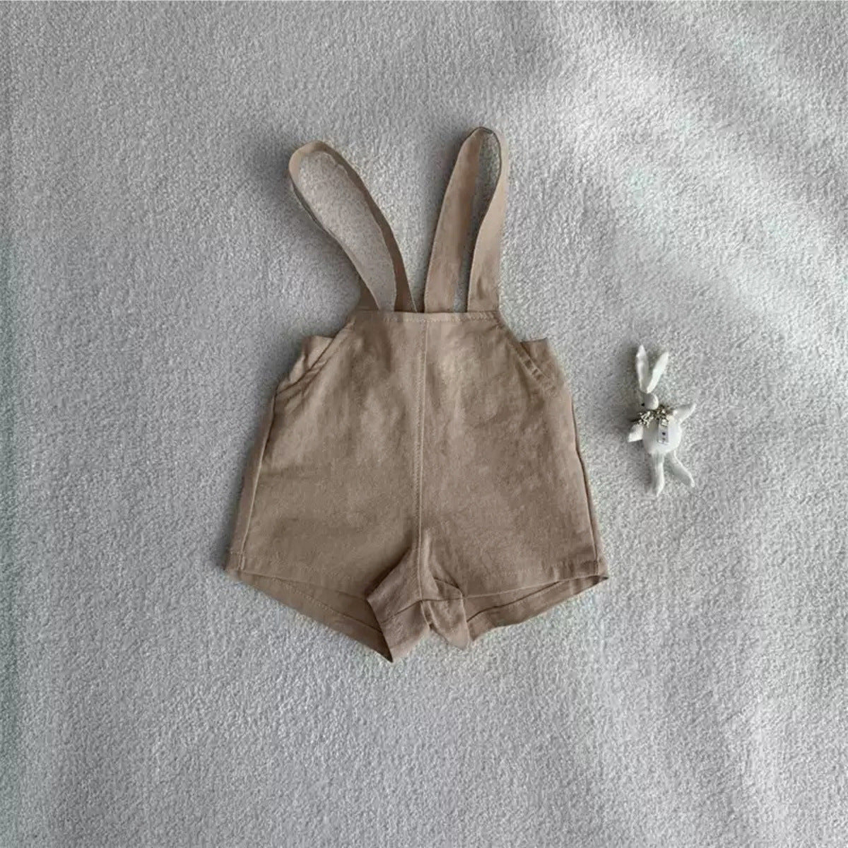 Summer Hot Selling Baby Kids Unisex Sleeveless Solid Color Overalls