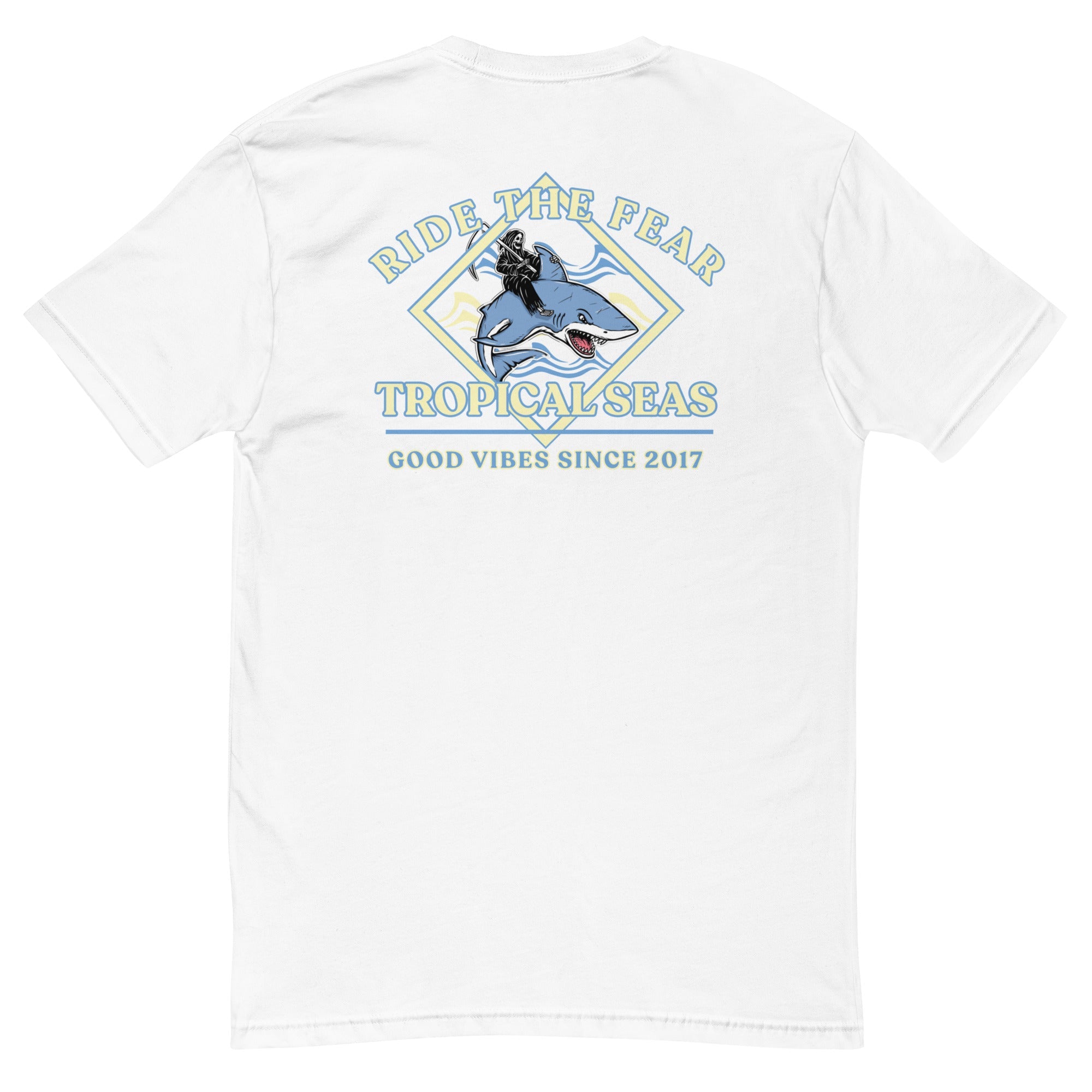 Men's Ride the Fear Shark T-shirt-5