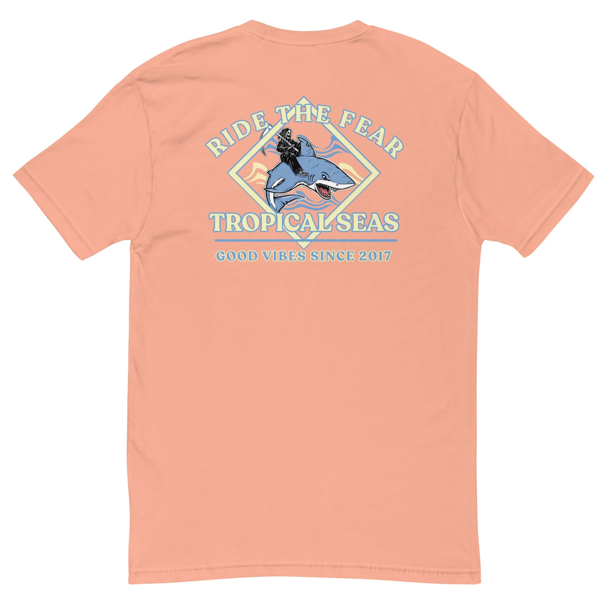 Men's Ride the Fear Shark T-shirt-2
